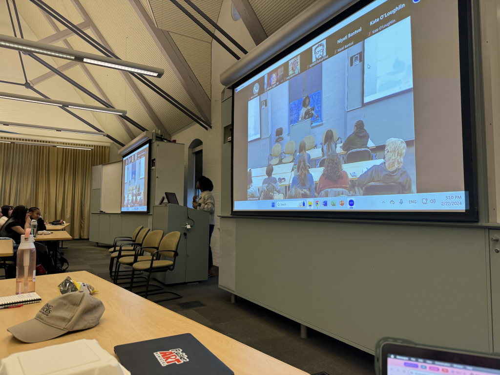 Picture of online Zoom meeting during the teach-in